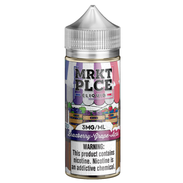 Iced Brazberry Grape Acai E-liquid by MRKT PLCE - (100mL)