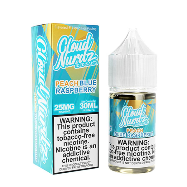 Cloud Nurdz TFN Peach Blue Raspberry Iced Nic Salt- (30mL) Cloud Nurdz TFN Peach Blue Raspberry Iced Nic Salt- (30mL)