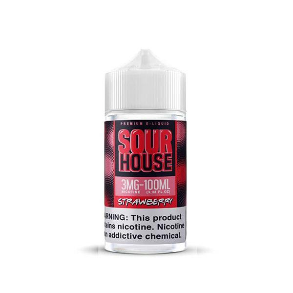 Sour Strawberry E-liquid by Sour House - (100mL) Sour Strawberry E-liquid by Sour House - (100mL)